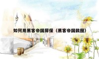 如何用黑客帝国屏保（黑客帝国截图）