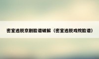 密室逃脱京剧脸谱破解（密室逃脱戏院脸谱）