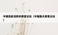 中国目前活跃的黑客论坛（中国最大黑客论坛）
