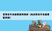 宽带会不会被黑客利用掉(向日葵会不会被黑客利用)
