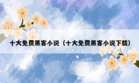 十大免费黑客小说(十大免费黑客小说下载)