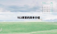 512黑客的简单介绍