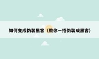 如何变成伪装黑客（教你一招伪装成黑客）