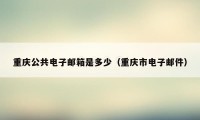 重庆公共电子邮箱是多少（重庆市电子邮件）