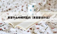 黑客什么时候兴起的(黑客都会什么)