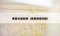 黑客攻击防御(黑客网络攻防)