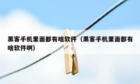黑客手机里面都有啥软件（黑客手机里面都有啥软件啊）