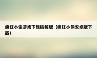 疯狂小偷游戏下载破解版（疯狂小偷安卓版下载）