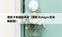 黑匣子有破解声音（黑匣子player安卓破解版）