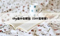 shy是什么邮箱（SHY是哪里）