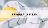 黑客电影鉴赏(黑客 电影)