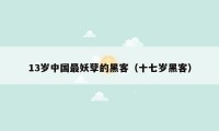13岁中国最妖孽的黑客(十七岁黑客)