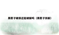黑匣子破损还能破解吗(黑匣子拆解)