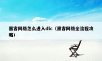 黑客网络怎么进入dlc(黑客网络全流程攻略)