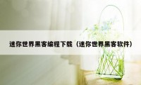 迷你世界黑客编程下载（迷你世界黑客软件）