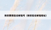 微软要我验证邮箱号(微软验证邮箱地址)