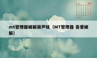 mt管理器破解葫芦娃(MT管理器 吾爱破解)