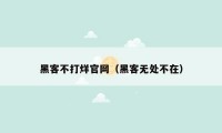 黑客不打烊官网(黑客无处不在)