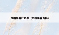 白帽黑客吐钞票（白帽黑客百科）