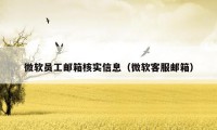 微软员工邮箱核实信息(微软客服邮箱)