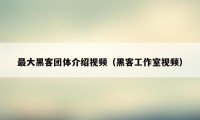 最大黑客团体介绍视频(黑客工作室视频)