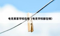 电竞黑客学校在哪(电竞学校都在哪)