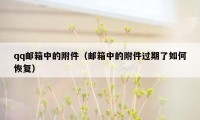 qq邮箱中的附件(邮箱中的附件过期了如何恢复)