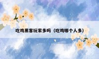 吃鸡黑客玩家多吗(吃鸡哪个人多)