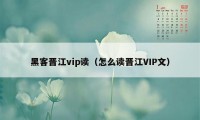 黑客晋江vip读(怎么读晋江VIP文)
